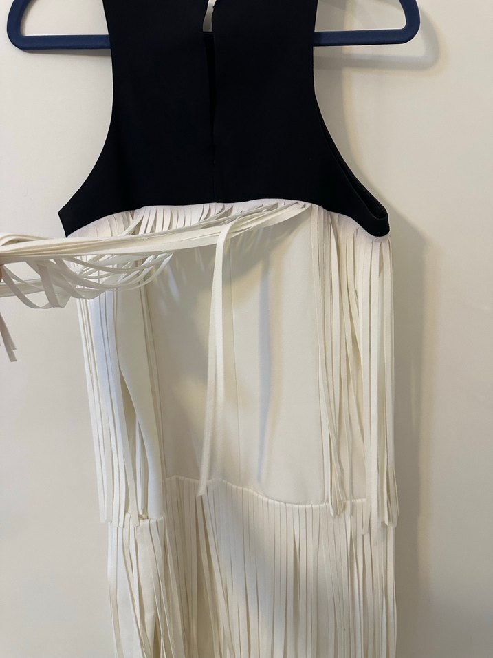 Beyaz Pileli Uzun Abiye Elbise - Görsel 3