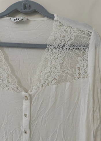 Dagi uzun  Beyaz Kadın gecelik Sabahlık takım - Görsel 4