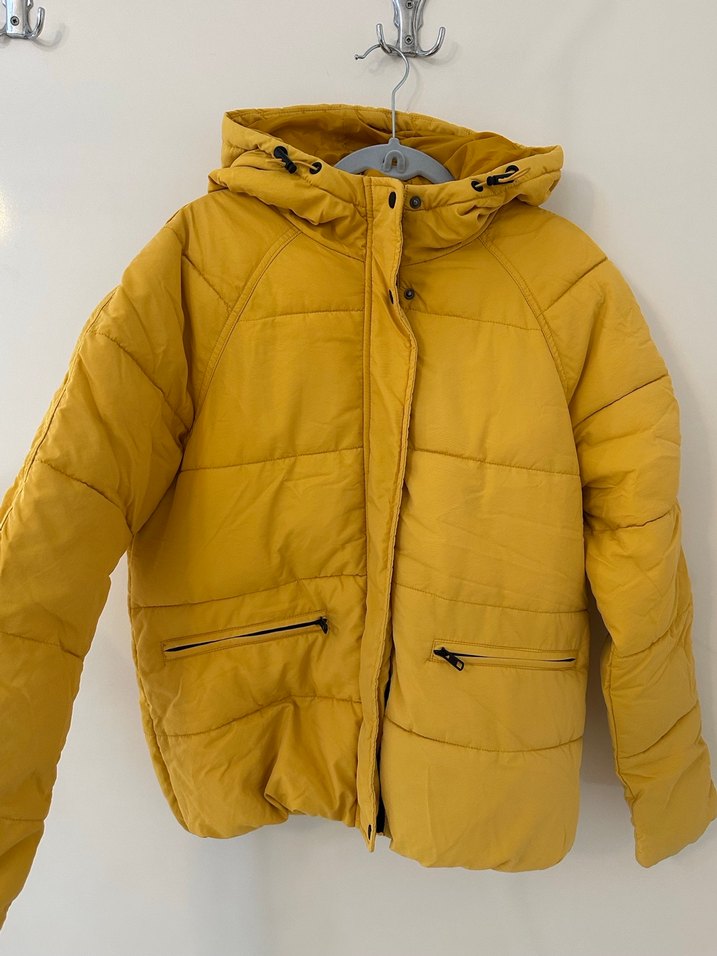 Sarı Kadın Kışlık Mont - Görsel 2