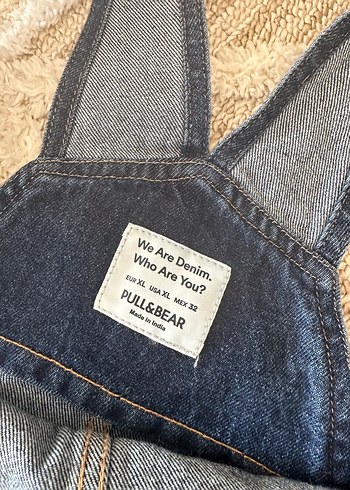 Kadın Lacivert Denim Kısa Salopet - Görsel 4