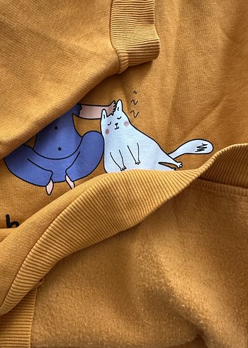 Hardal Baskılı Kadın Sweatshirt - Görsel 5