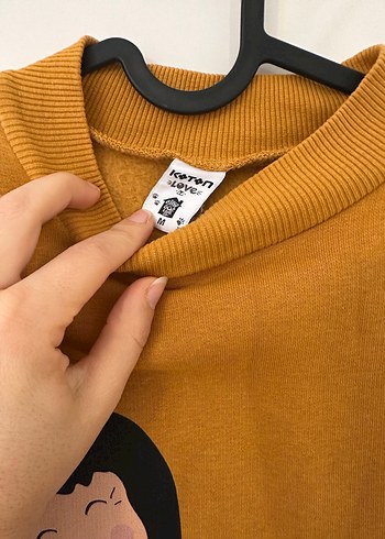 Hardal Baskılı Kadın Sweatshirt - Görsel 3