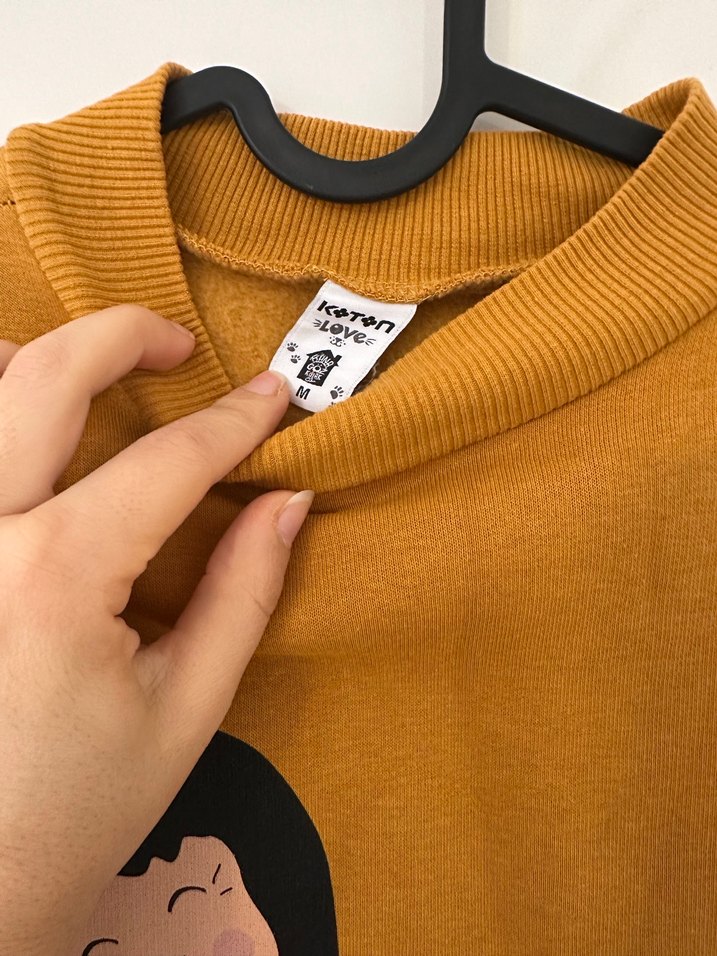 Hardal Baskılı Kadın Sweatshirt - Görsel 3