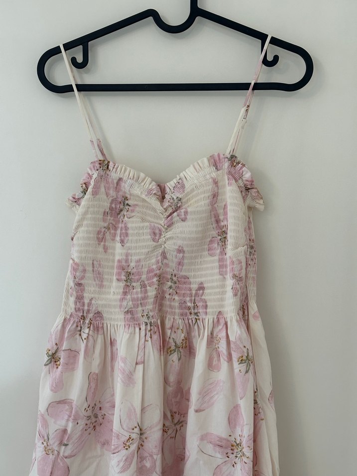 Pembe Midi Pamuk kadın Elbise - Görsel 2