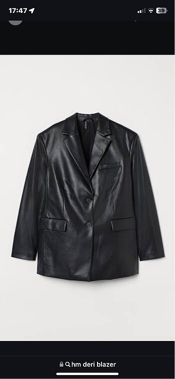 H&M deri ceket