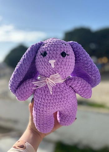 Mor Peluş Tavşan Oyuncak - Görsel 2