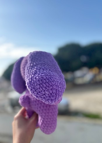 Mor Peluş Tavşan Oyuncak - Görsel 5