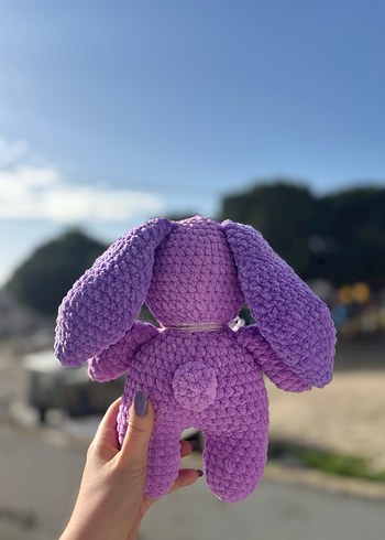 Mor Peluş Tavşan Oyuncak - Görsel 4