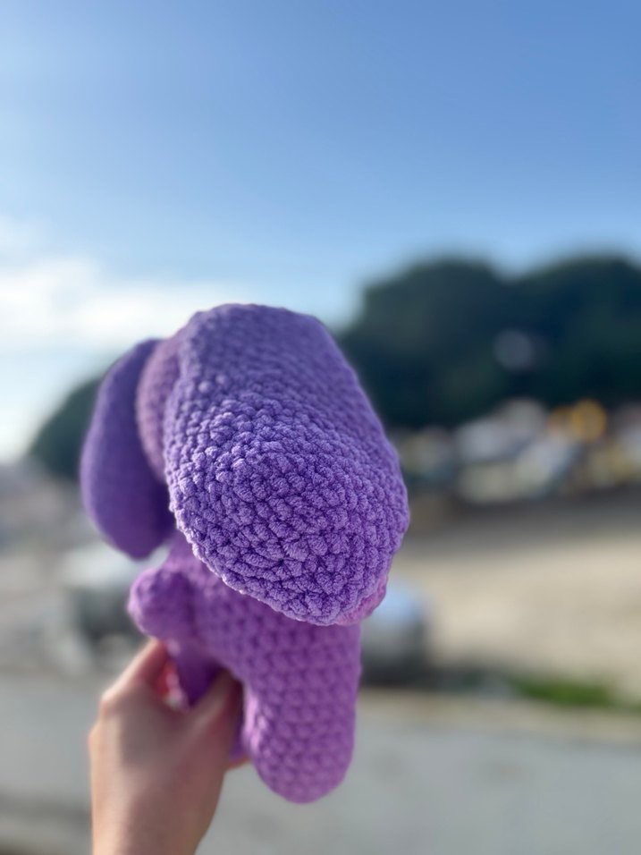 Mor Peluş Tavşan Oyuncak - Görsel 5