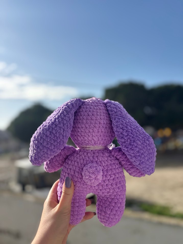 Mor Peluş Tavşan Oyuncak - Görsel 4