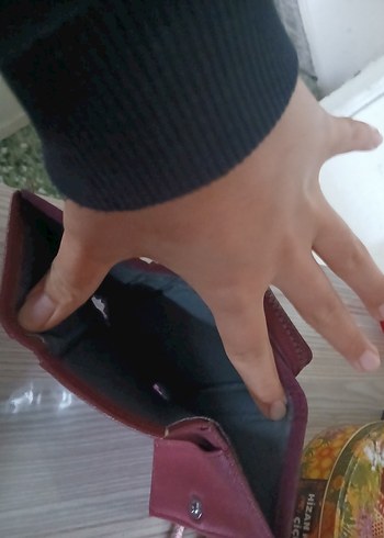 Mor Baskılı Kadın Cüzdanı Tokalı - Görsel 3