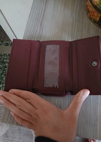 Mor Baskılı Kadın Cüzdanı Tokalı - Görsel 4