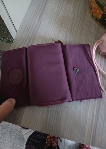 Mor Baskılı Kadın Cüzdanı Tokalı - Görsel 2
