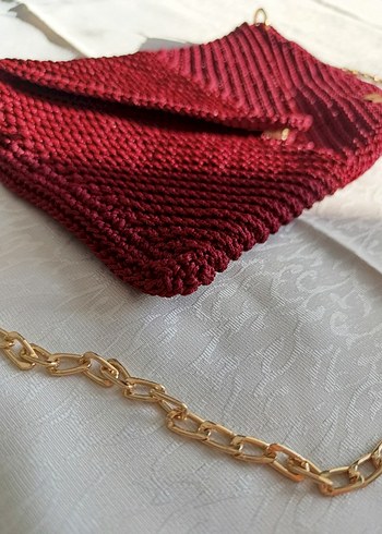 Bordo El Örmesi Çanta - Görsel 4