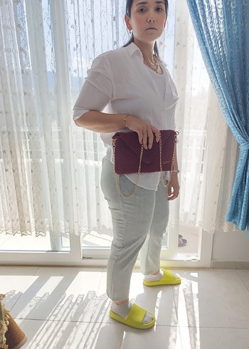 Bordo El Örmesi Çanta - Görsel 6