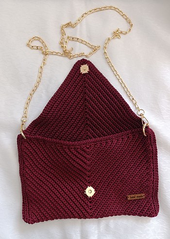 Bordo El Örmesi Çanta - Görsel 5