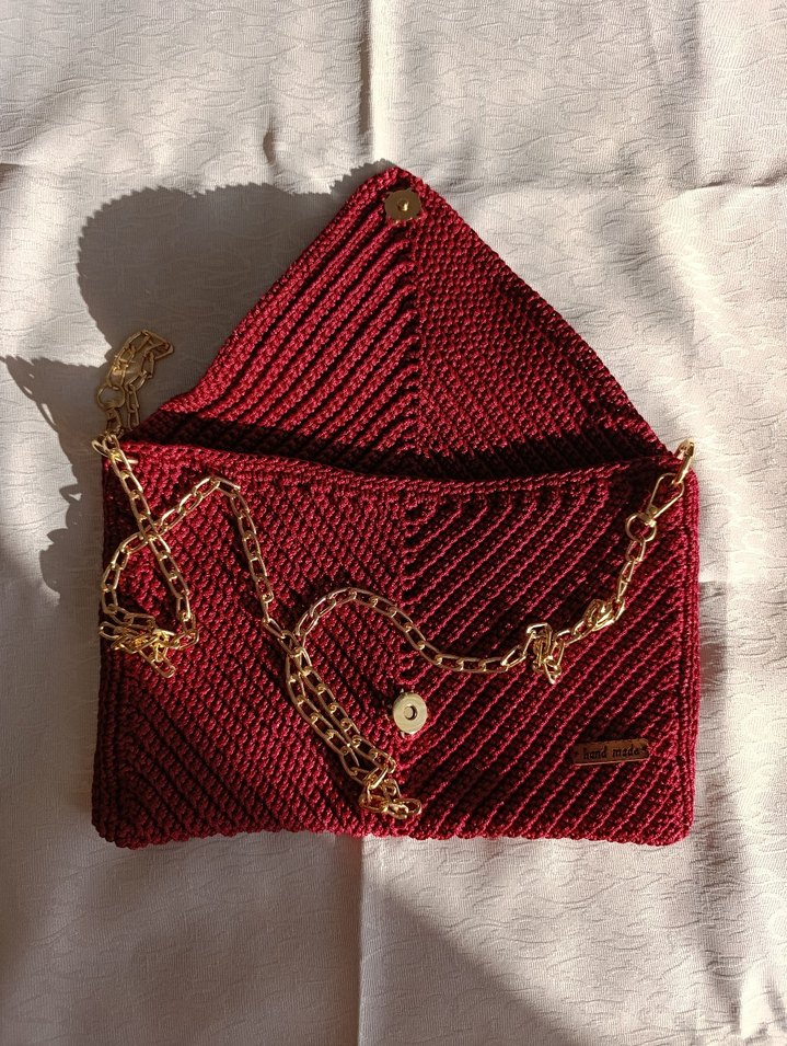 Bordo El Örmesi Çanta - Görsel 2