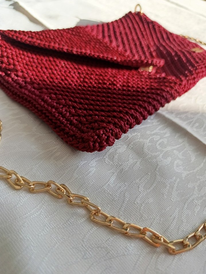 Bordo El Örmesi Çanta - Görsel 4