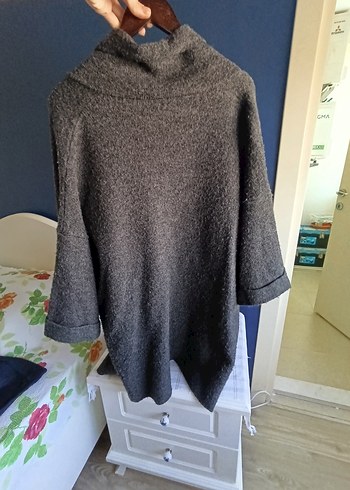 Gri Midi Hırka - Görsel 4