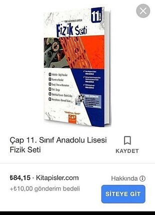 Fizik ayt çap fasikülleri