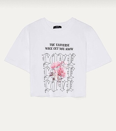 bershka crop top tişört