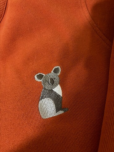 m Beden wwf koala yarı fermuarlı sweatshirt