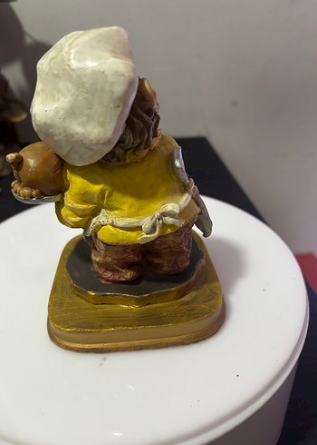 Şef Temalı Parlak Altın Biblo - Görsel 2