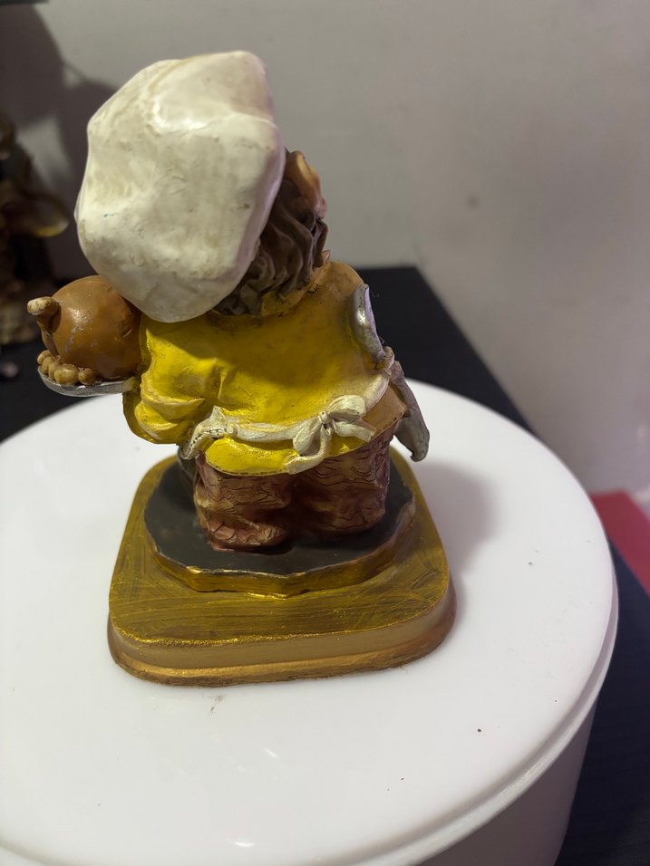 Şef Temalı Parlak Altın Biblo - Görsel 2