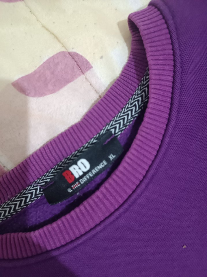 Mor Kadın Sweatshirt, Salaş Kesim, Uzun Kollu - Görsel 2