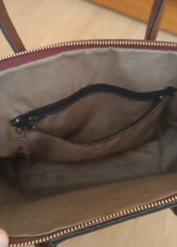 Klasik Şıklıkta Bordo Deri Kadın Çanta - Görsel 3