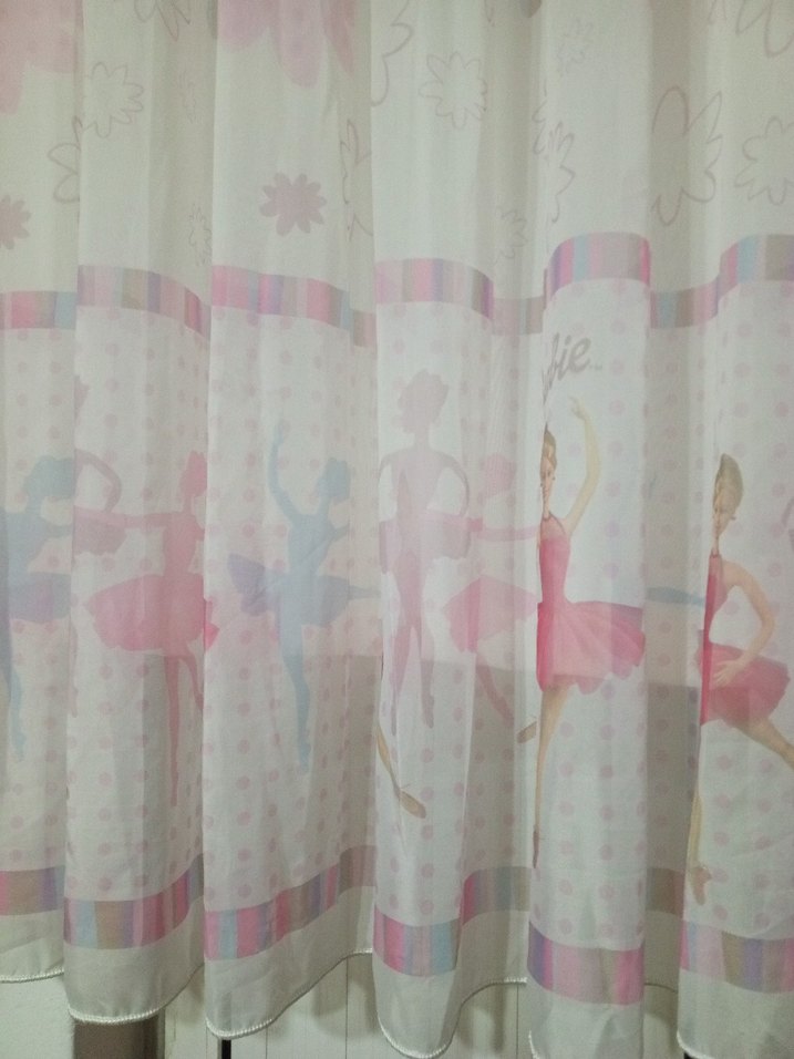 Barbie Desenli Tül Perde - Görsel 4