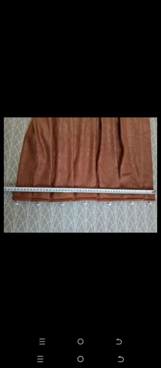 Kahverengi Pileli Fon Perde 4 kanat - Görsel 5