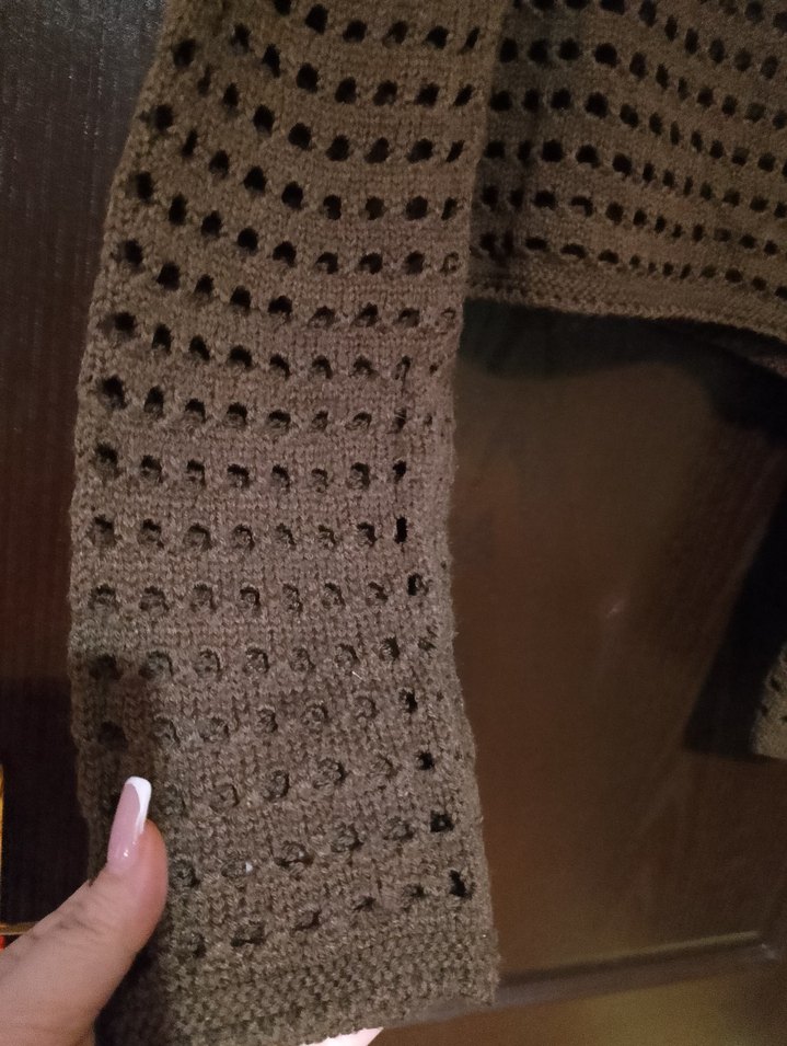 Kadın Kahverengi Bohem Örgü Kazak - Görsel 2