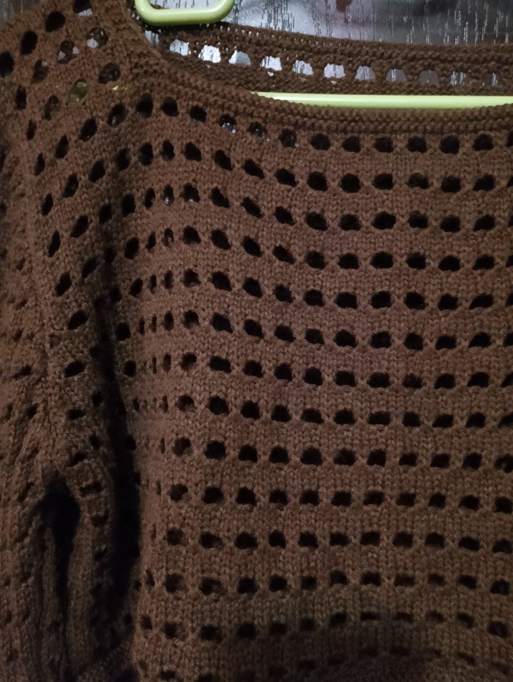 Kadın Kahverengi Bohem Örgü Kazak - Görsel 3