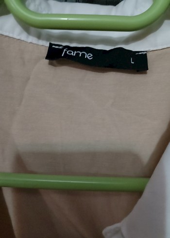 Bej Beyaz Düğmeli Kadın Gömlek - Görsel 4