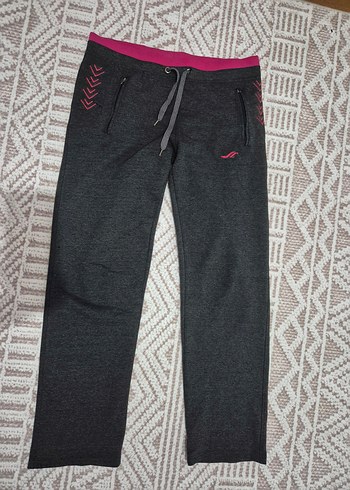 Gri Nakışlı Fermuarlı Kadın Eşofman Altı - Görsel 3