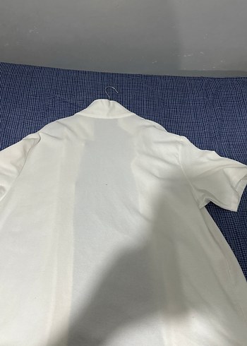Düğmeli Beyaz Keten erkek Gömlek - Görsel 3