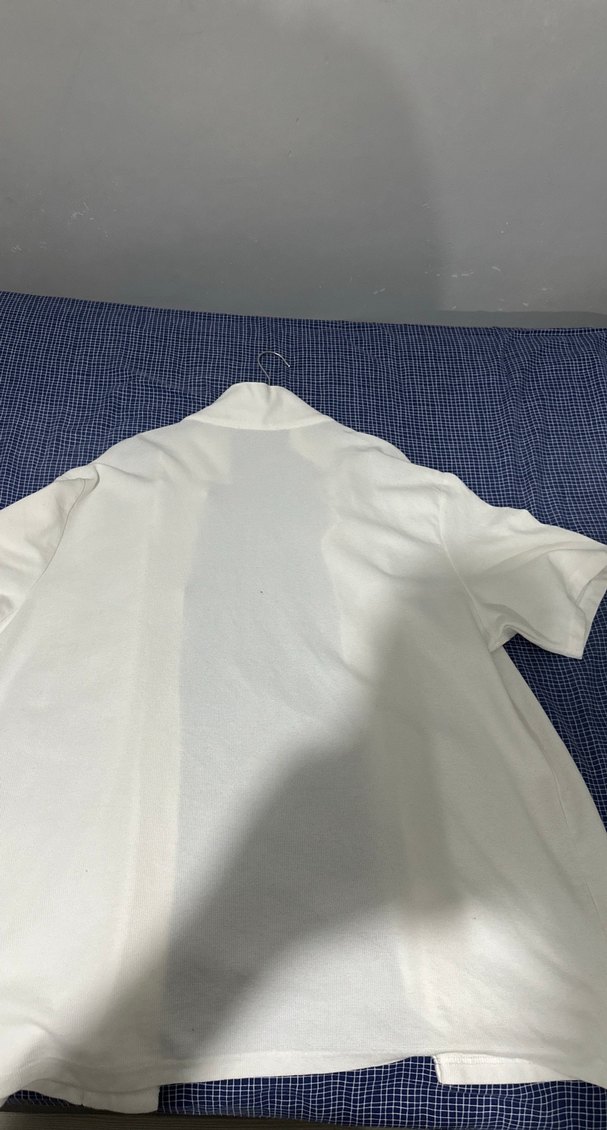 Düğmeli Beyaz Keten erkek Gömlek - Görsel 3