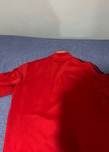 Adidas Kırmızı Fermuarlı Erkek Sweatshirt - Görsel 4
