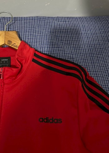 Adidas Kırmızı Fermuarlı Erkek Sweatshirt - Görsel 2