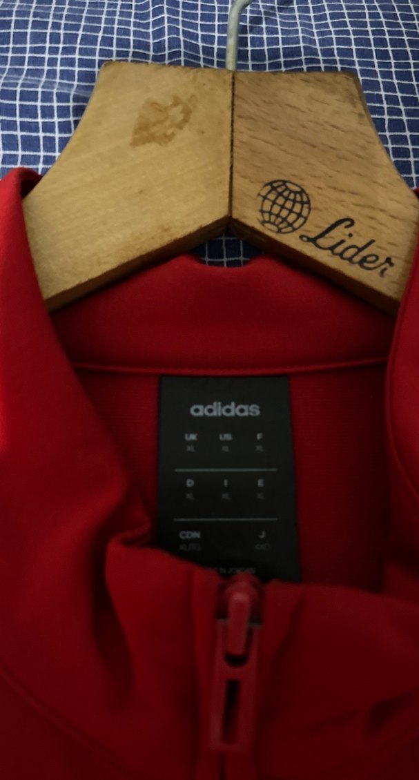 Adidas Kırmızı Fermuarlı Erkek Sweatshirt - Görsel 3