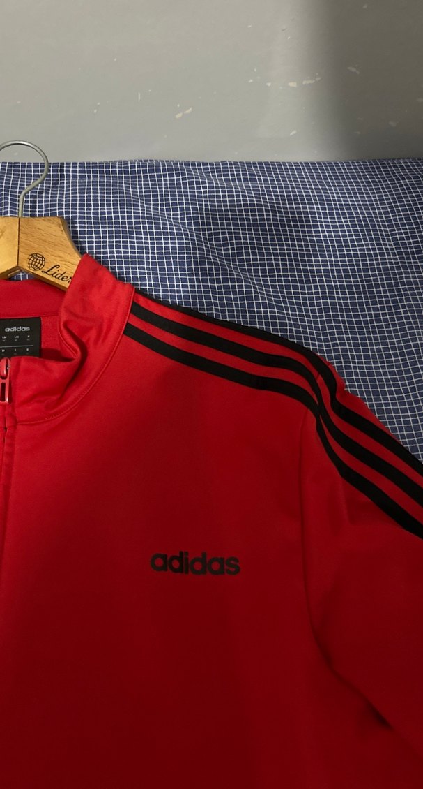 Adidas Kırmızı Fermuarlı Erkek Sweatshirt - Görsel 2