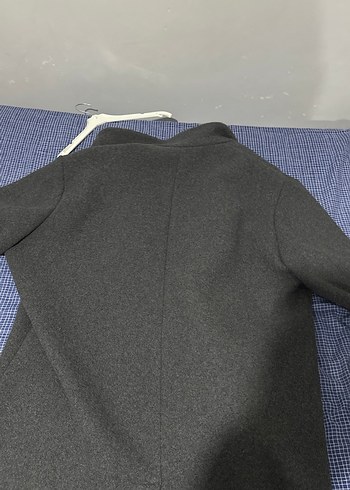 Antrasit Düğmeli Klasik Kaban - Görsel 4