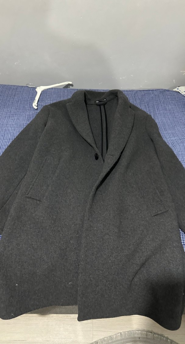 Antrasit Düğmeli Klasik Kaban - Görsel 2