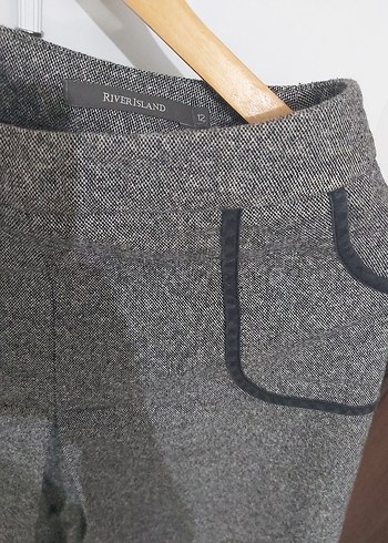 Gri, kışlık, diz boyu etek - Görsel 3