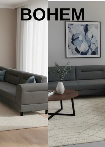 Mira Gri-Khaki Köşe Koltuk Takımı - Görsel 2