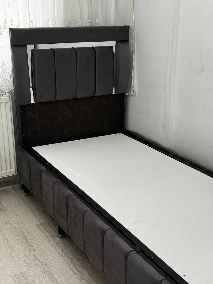 90*190 tek kişilik yatak baza başlık - Görsel 2