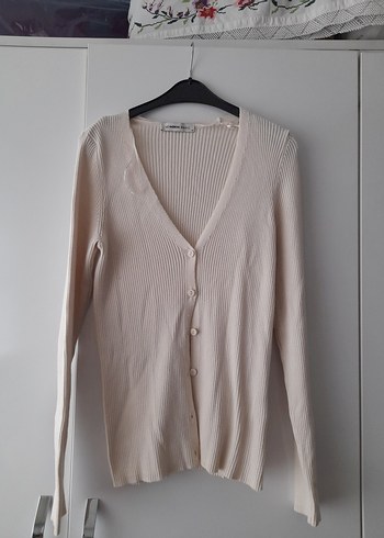 Bej Kadın Triko Basic Kazak - Görsel 2