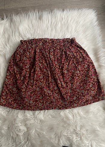 Bordo Bohem Renkli Midi Etek - Görsel 3