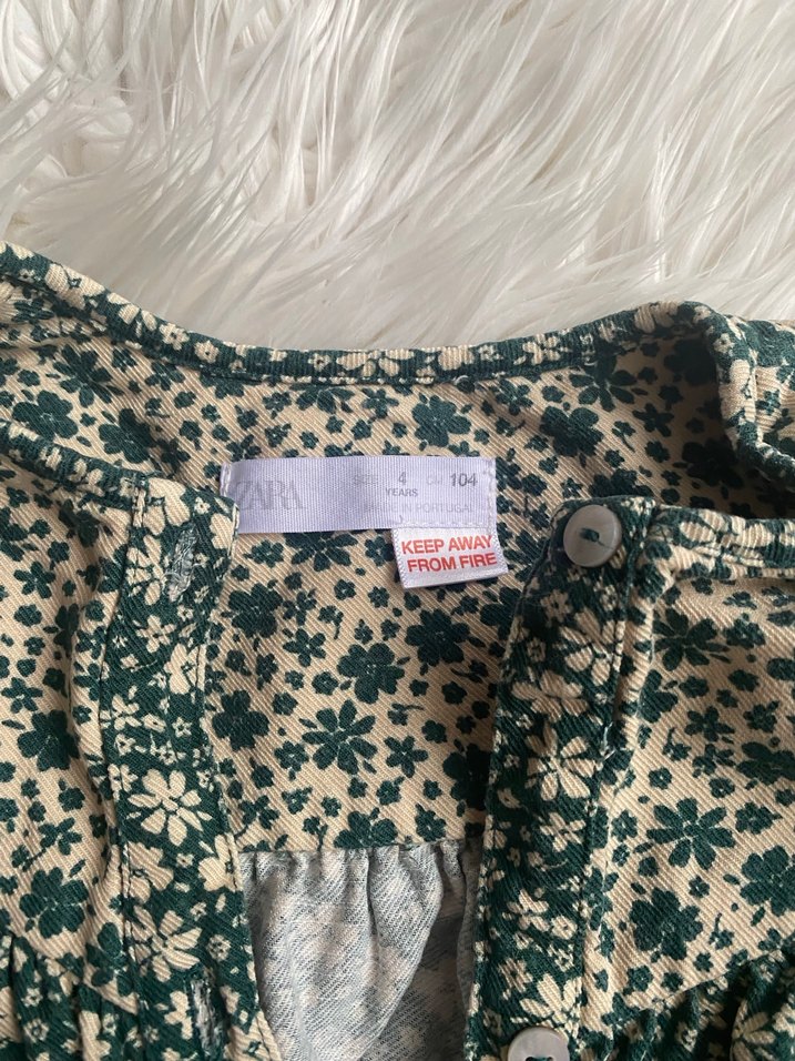 Yeşil Nakışlı Bohem Kız elbise - Görsel 2